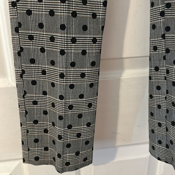 NWOT Women’s Boston Proper Plaid & Polka Dot   Slim Leg Ankle Pants Size 4 - Picture 3 of 8